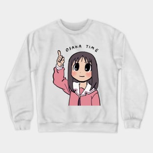 osaka pointing up osaka time / azumanga daioh Crewneck Sweatshirt